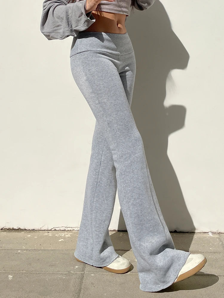 Y2K Low-Waist Flare Pants – Trendy & Sexy Streetwear